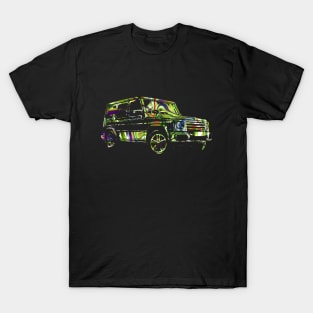 G wagon abstract psychedelic colorful T-Shirt